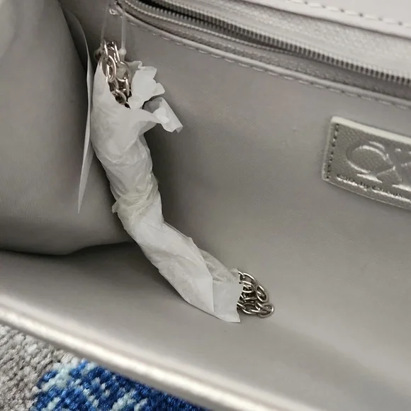 Christian Lacroix  Silver Women's Clutch With Silver Chain Straps - Picture 4 of 5